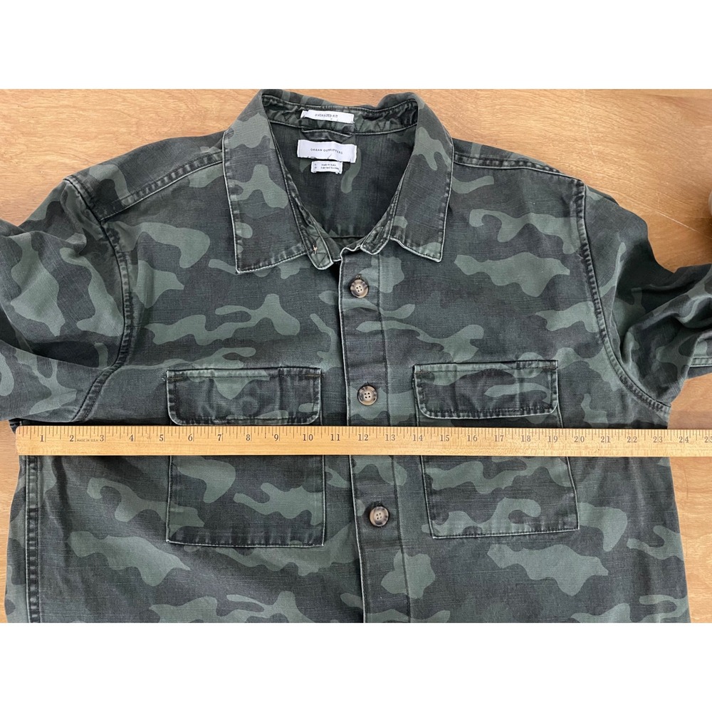 Urban Outfitters Camo Oversized Fit Shirt Jacket Green Camouflage Mens Large - Picture 4 of 6